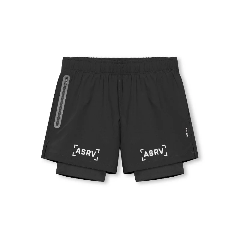 0761. Ripstop 5"" Liner Short - Black