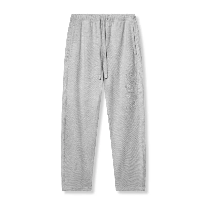 0957. Waffle Knit Relaxed Sweatpant - Heather Grey