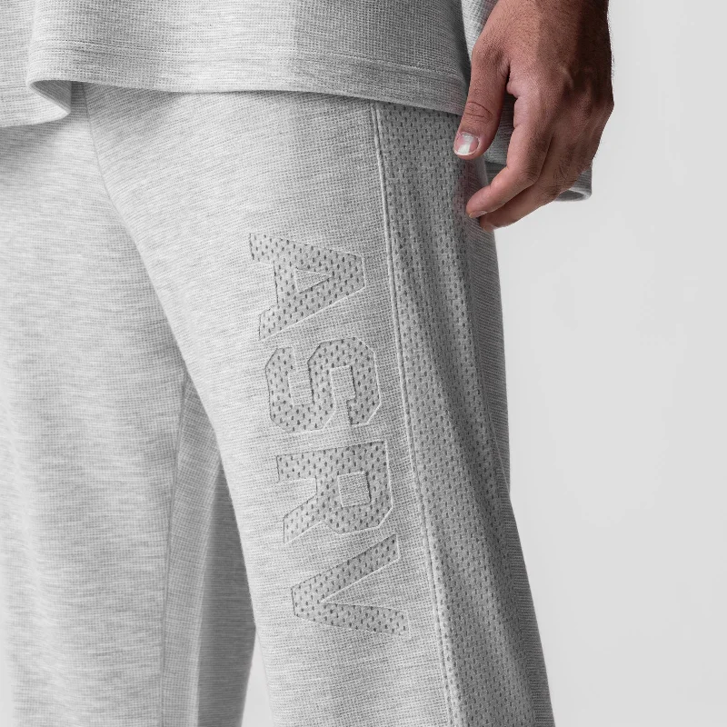 0957. Waffle Knit Relaxed Sweatpant - Heather Grey