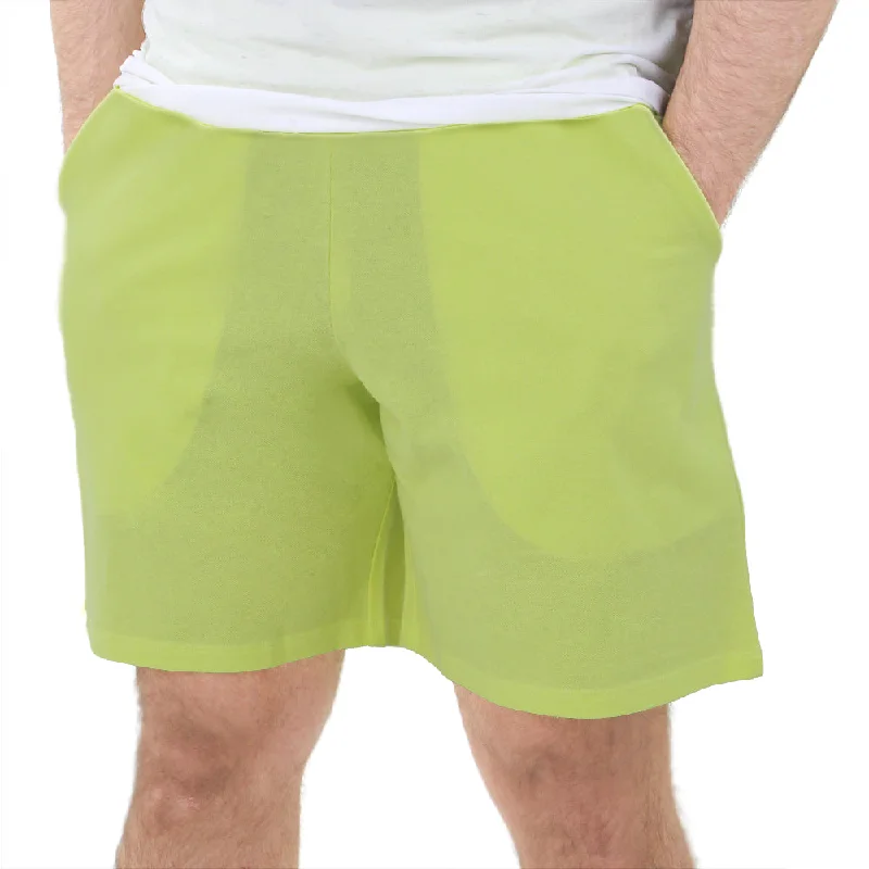 Men's Plain Cotton Short,Pistache