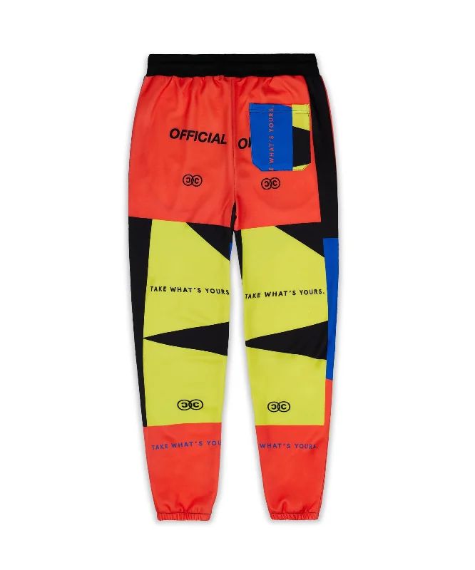 Take Whats Color Block Logo Jogger