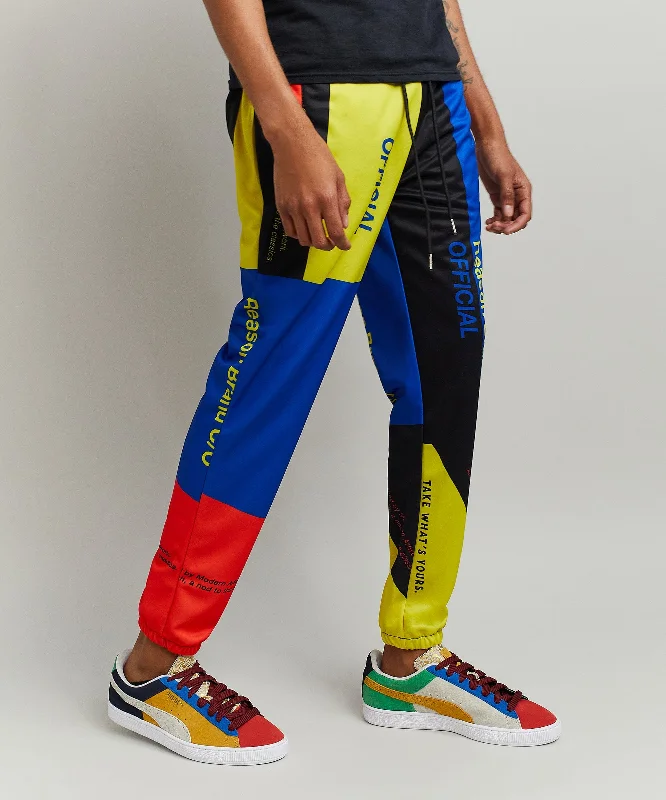 Take Whats Color Block Logo Jogger