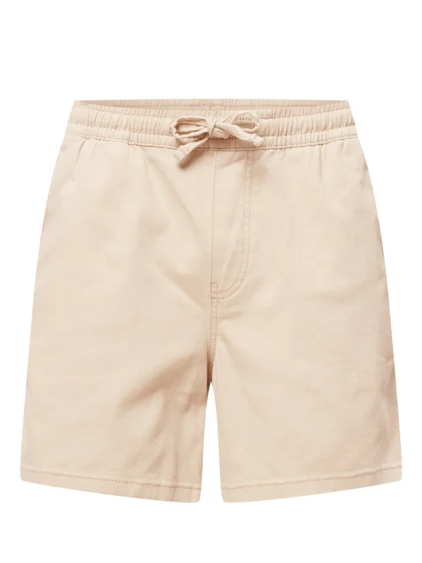 Men's Plain Solid Drawstring Short,Beige