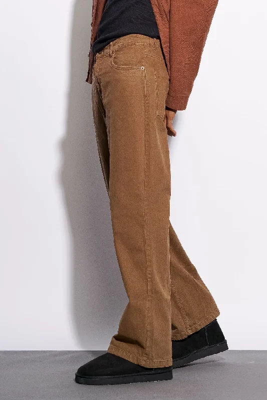 Brown Wide Leg Men's Jeans