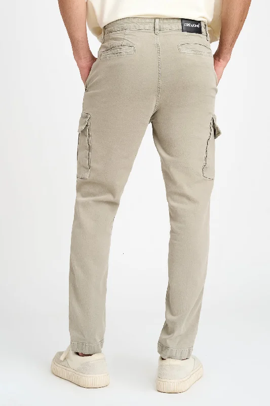 Grey Stretch Men's Cargo Joggers