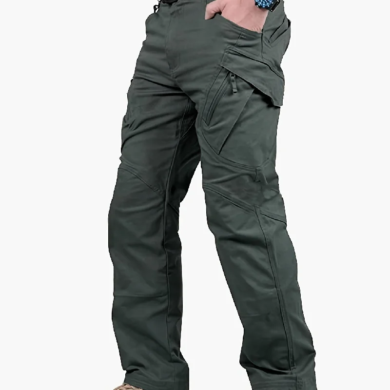 kkboxly Men's Casual Cargo Pants With Zipper Pockets, Male Joggers For Spring And Fall Outdoor