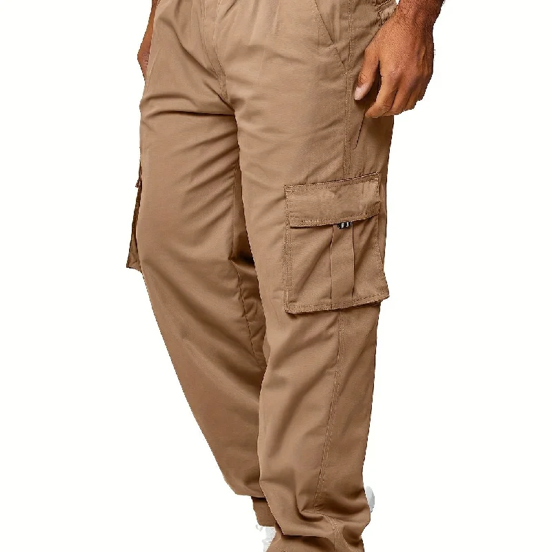 kkboxly Men's Stylish Cargo Jogger Pants - Drawstring Sweatpants With Pockets for Outdoor Sports