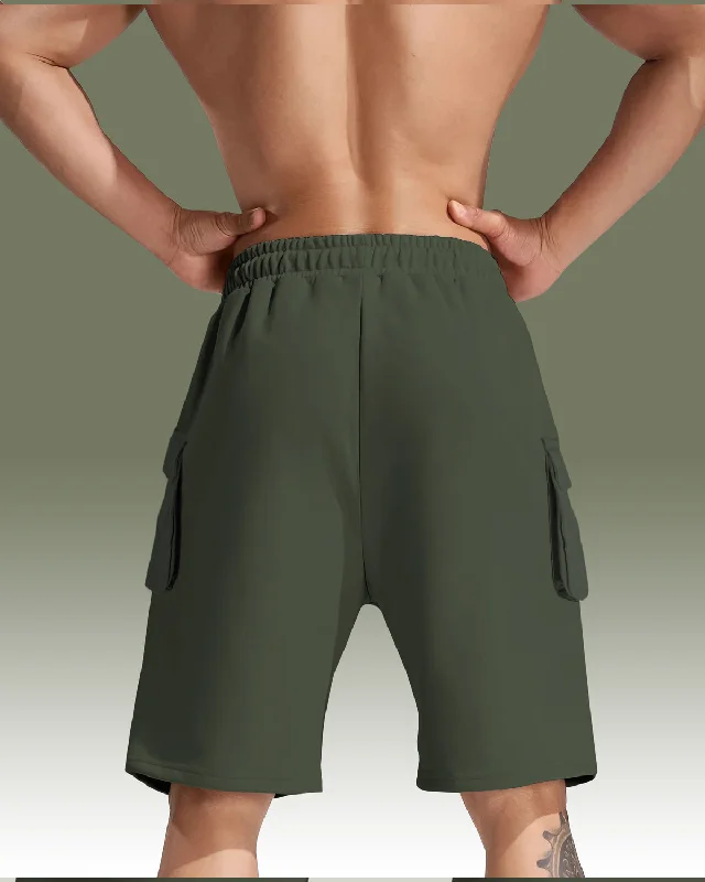 Men 4 Pocket Olivegreen Shorts