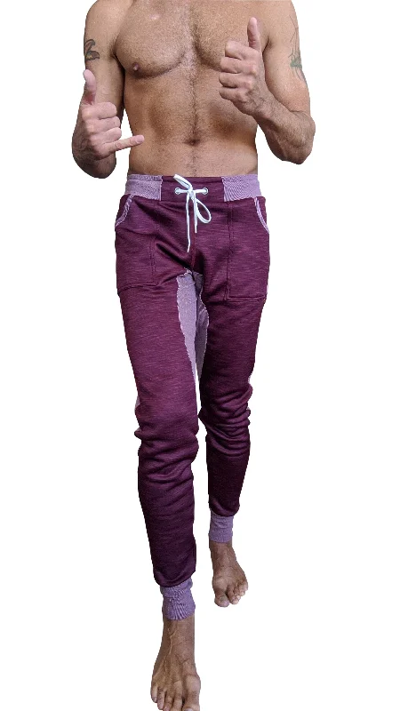 **Winter Edition** Performance Fleece Long Cuffed Jogger & Yoga Sweat Pants (Plum Purple)