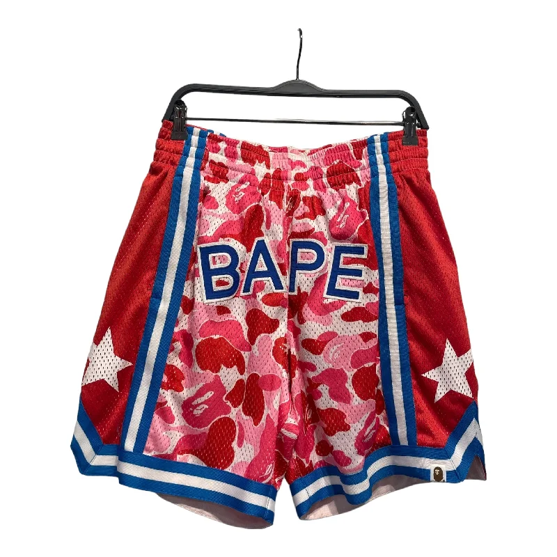 BAPE/Shorts/M/Polyester/RED/Camouflage/