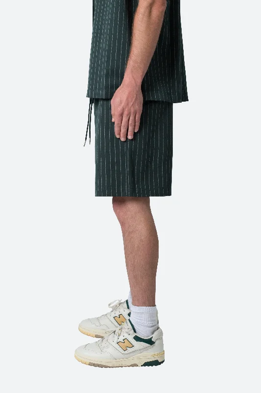 Pinstripe Shorts - Green