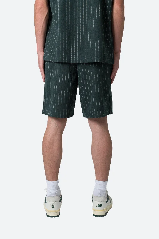 Pinstripe Shorts - Green