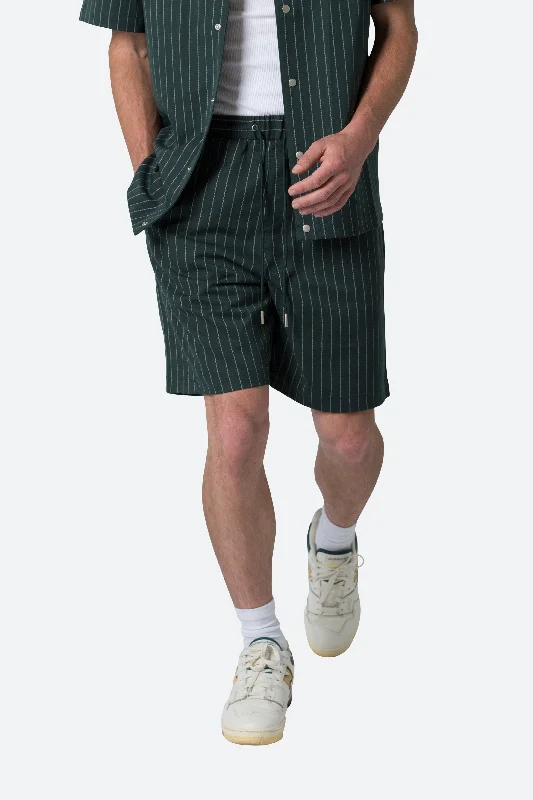 Pinstripe Shorts - Green