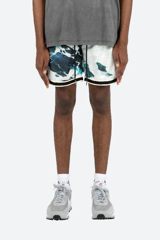 Wave Basketball Shorts - Blue/White