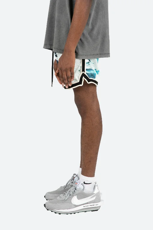 Wave Basketball Shorts - Blue/White