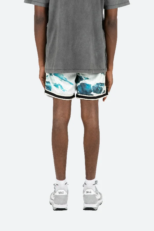 Wave Basketball Shorts - Blue/White