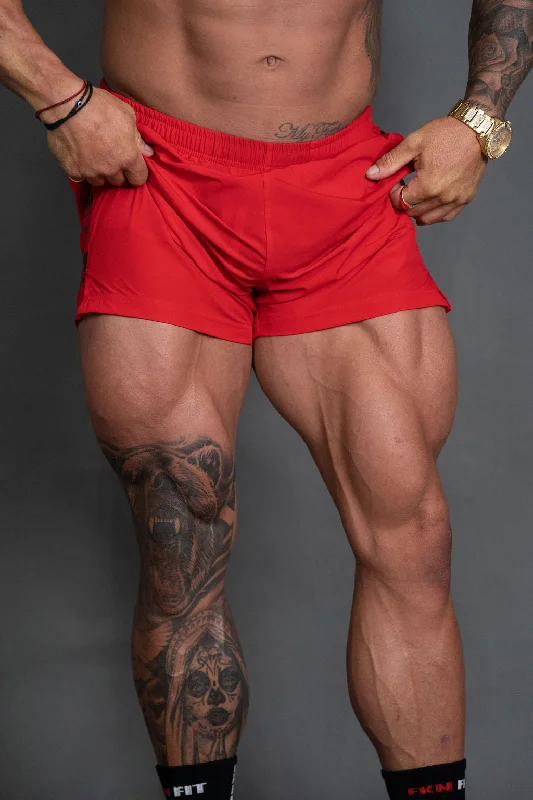 Steel HEIST | Men's Gym Shorts | Red