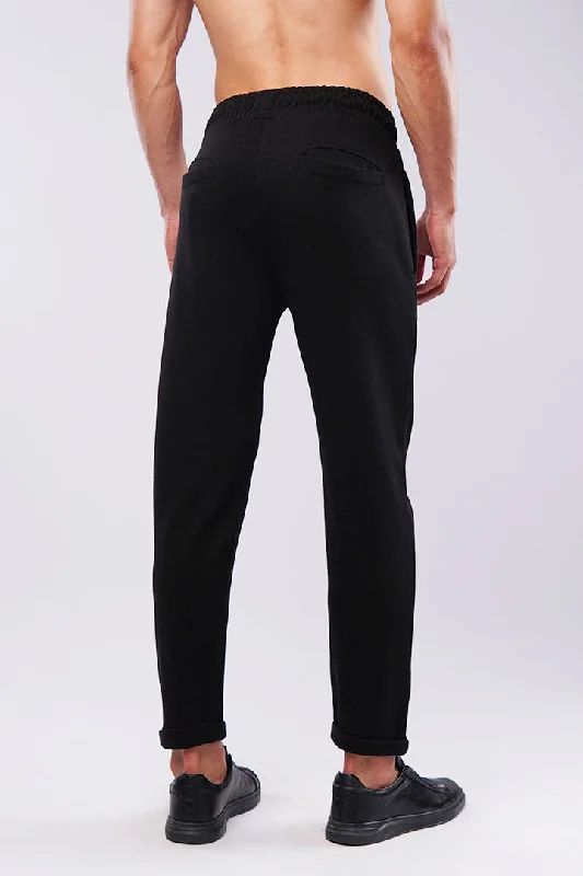 Tapered Terry Pants - Black