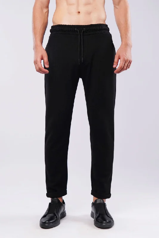 Tapered Terry Pants - Black