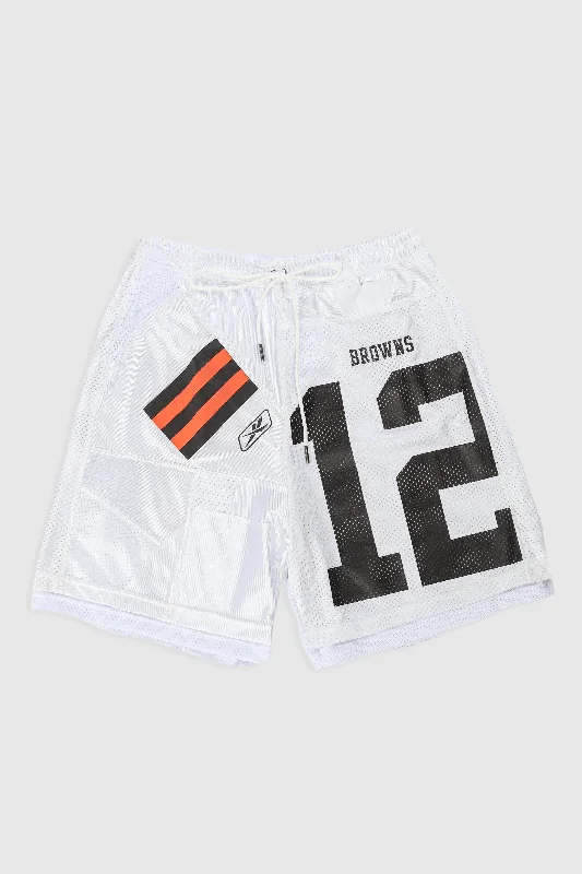 Unisex Rework Browns NFL Jersey Shorts - Women-L, Men-M