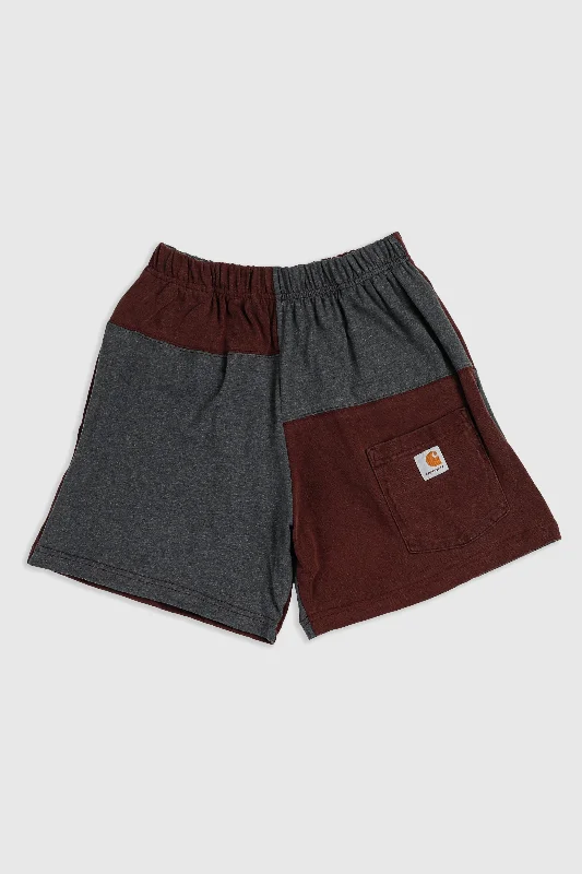 Unisex Rework Carhartt Patchwork Tee Shorts - XS