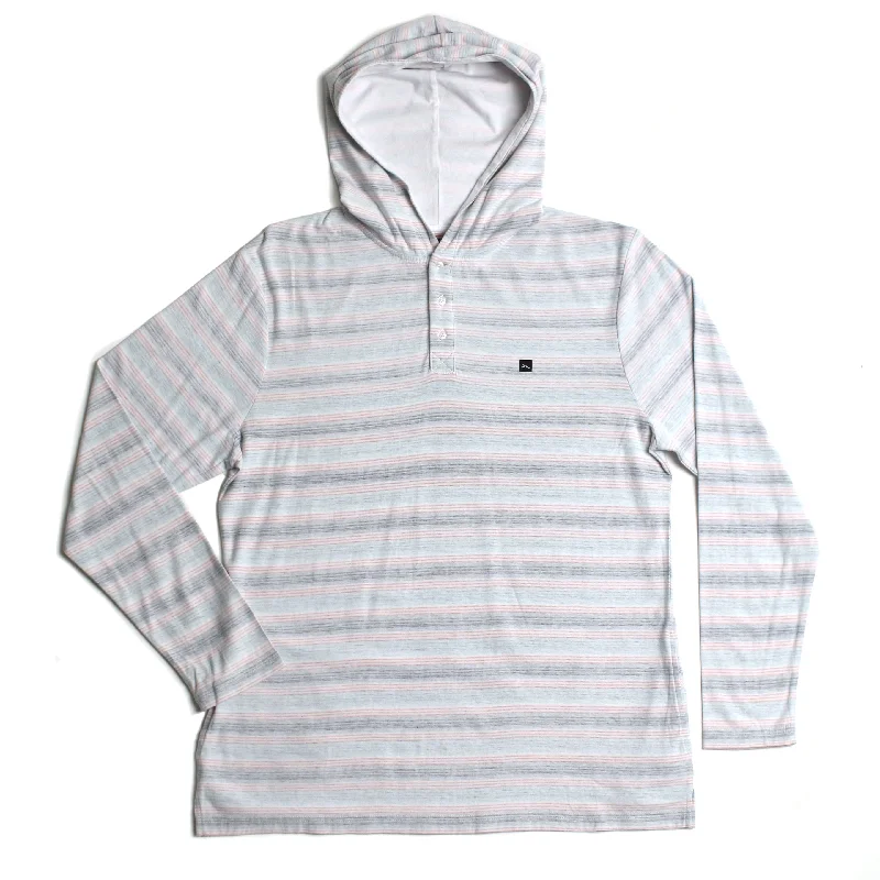 Hombre Hooded Henley White