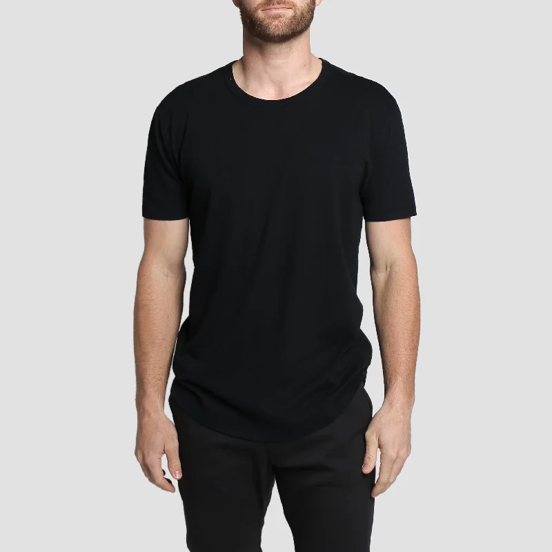 Natural Premium Scoop T-Shirt Black