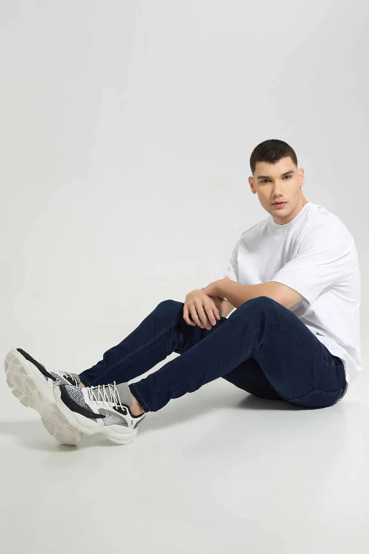Navy Denim jogger For Men